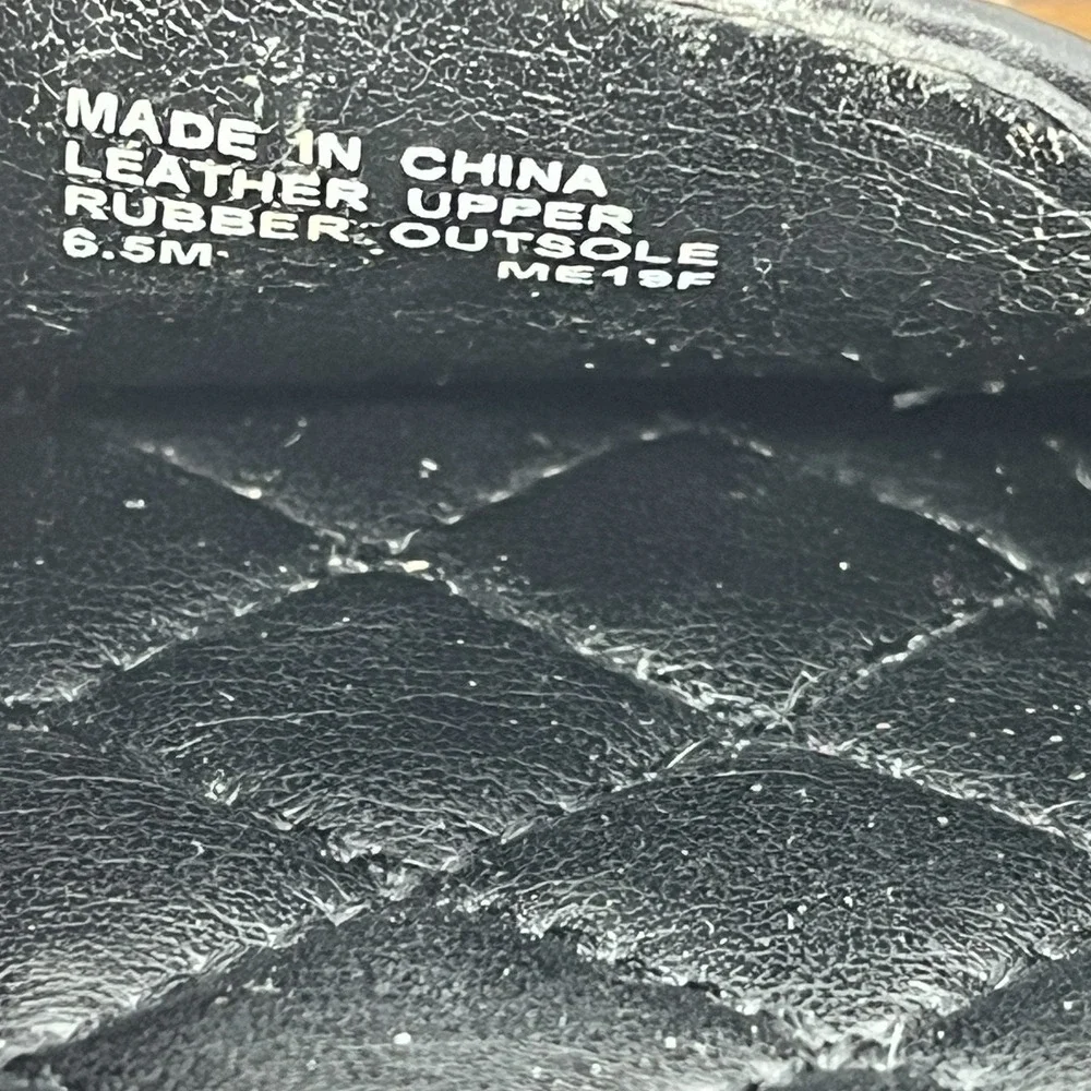 Michael Kors Lillie Shoes Women's 6.5M Black Leather Ballet Flats Ballerina Logo